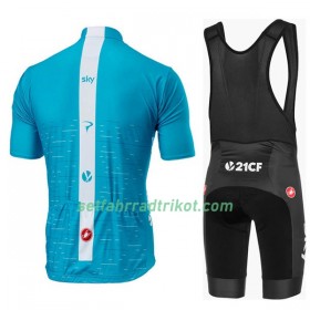 Fahrradbekleidung Radtrikot Kurzarm + Trägershorts 2018 Team Sky N002 